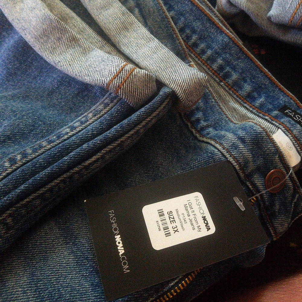 NWT Fashion Nova I Got it From My Mama Jeans 3X